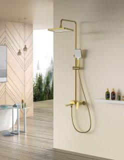 Душевая стойка Splenka S01.24.03 золотой сатин